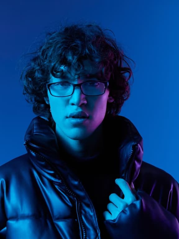 Homem com óculos de estilo urbano
